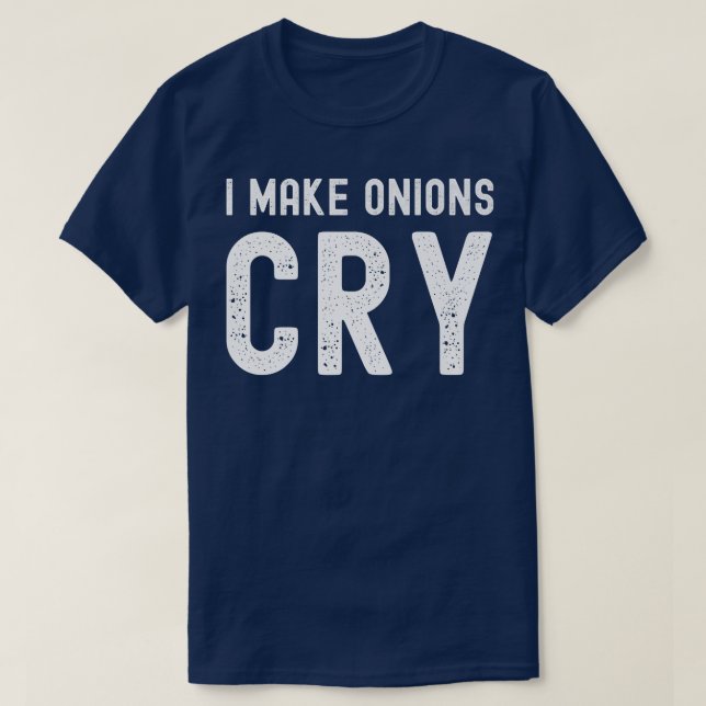 Camiseta Hago llorar cebolla, chef irónico (Diseño del anverso)
