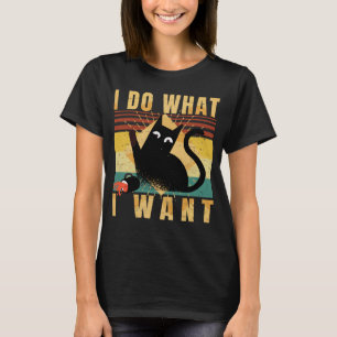 Camiseta Hago lo que quiero con mi gato  Gato Rebelde   Ret