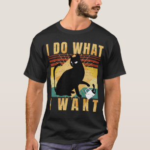Camiseta Hago lo que quiero con mi gato Gato Rebelde Ret