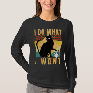 Camiseta Hago Lo Que Quiero Con Mi Retro De Gatos Rebeldes