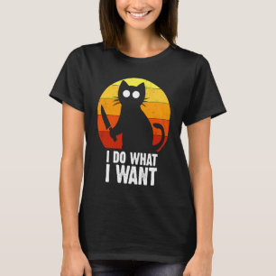 Camiseta Hago lo que quiero Gata Asesina Retro Loca Novia