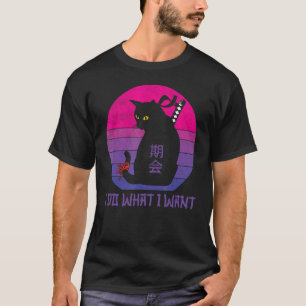 Camiseta Hago lo que quiero Gatito Estilo Japonés