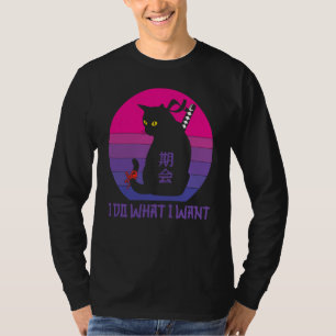 Camiseta Hago lo que quiero Gatito Estilo Japonés
