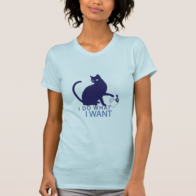 Camiseta Hago lo que quiero gato (Anverso)