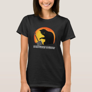 Camiseta Hago lo que quiero Gato Amante Thor Martillo Nórdi