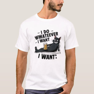 Camiseta hago lo que quiero gato gracioso