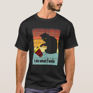Camiseta Hago Lo Que Quiero Gato Negro Con Ojos Amarillos V