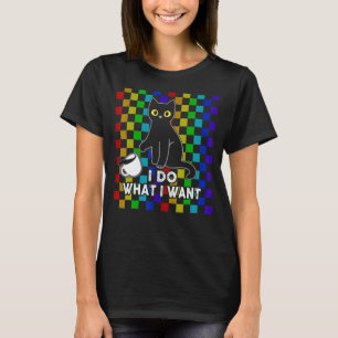 Camiseta Hago lo que quiero, gato papá-ito mamá-ita, chico