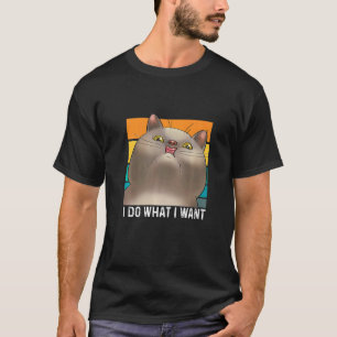 Camiseta Hago Lo Que Quiero Gato Retro Gato Vintage