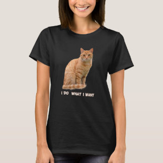Camiseta Hago Lo Que Quiero Los Amantes Del Gato Del Naranj