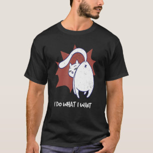 Camiseta Hago lo que quiero Meow Kitty Gato Negro  Meow Kit