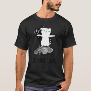 Camiseta Hago Lo Que Quiero Para El Humor De Gato Pun Cat V