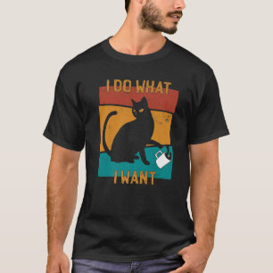 Camiseta Hago Lo Que Quiero Que El Gato Retro Vintage Sea F