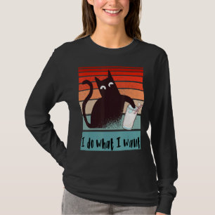 Camiseta Hago lo que quiero que un gato rebelde gracioso go