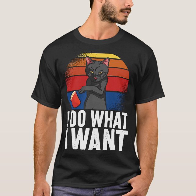 Camiseta Hago lo que quiero ropa de gato (Anverso)
