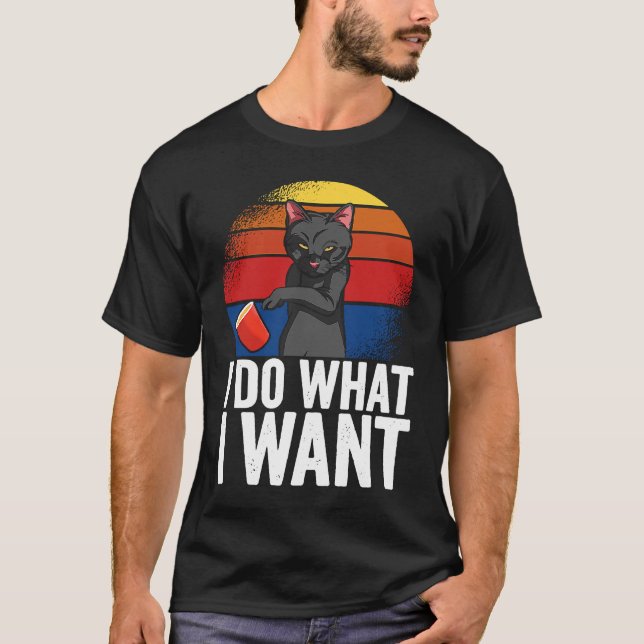 Camiseta Hago lo que quiero Ropa de gato (Anverso)