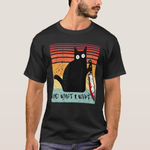 Camiseta Hago Lo Que Quiero Un Gato Asesino Con Halloween D