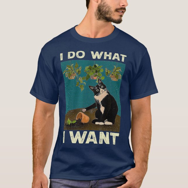 Camiseta Hago Lo Que Quiero Un Gato Divertido De Tuxedo (Anverso)