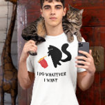 Camiseta Hago lo que quiero un gato gracioso<br><div class="desc">Este diseño se puede personalizar eligiendo la opción Editar diseño. También puede transferir a otros artículos. Póngase en contacto conmigo en colorflowcreations@gmail.com o utilice la opción de chat en la parte superior de la página si desea tener este diseño en otro producto o necesita ayuda. Ver más de mis diseños...</div>