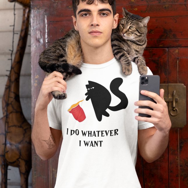 Camiseta Hago lo que quiero un gato gracioso (Subido por el creador)