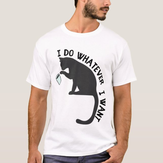 Camiseta Hago lo que quiero un gato gracioso (Anverso)