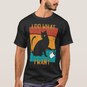 Camiseta Hago Lo Que Quiero Un Gato Retro Vintage