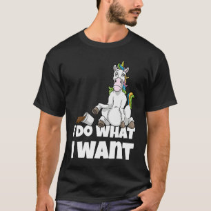 Camiseta Hago Lo Que Quiero Una Unicornio Enfadada