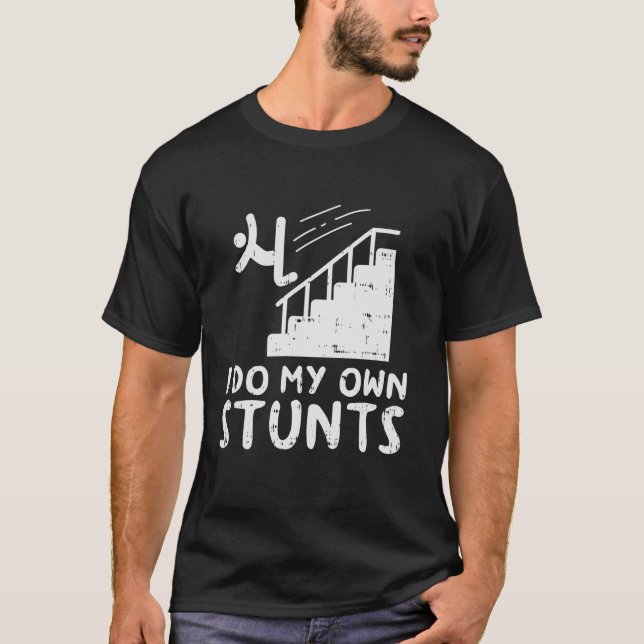 Camiseta Hago mi propio accidente de huesos rotos de Stunir (Anverso)