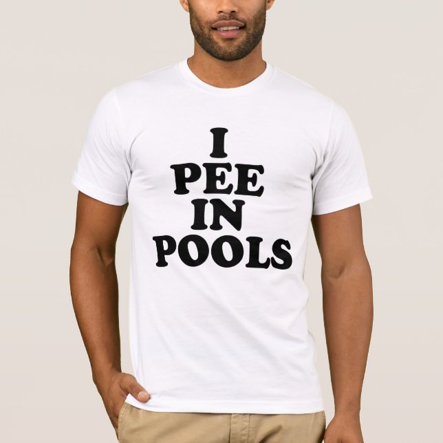 Camiseta Hago pis en piscinas (Anverso)