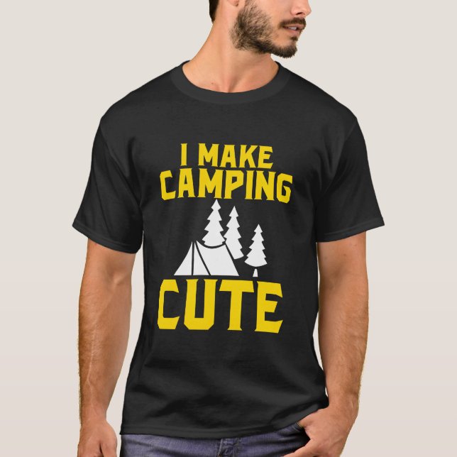 Camiseta Hago que acampar sea lindo chico (Anverso)
