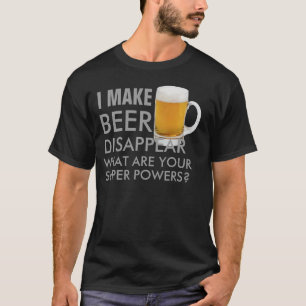 Camiseta hago que la cerveza desaparece diseño divertido de