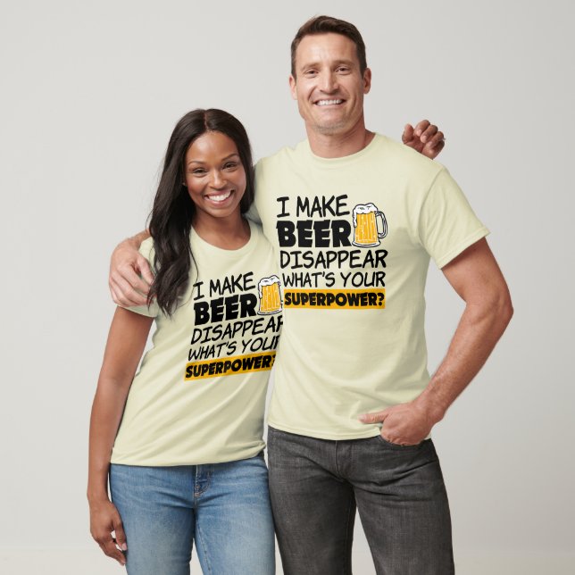 Camiseta Hago Que La Cerveza Desaparezca Graciosa (Unisexo)