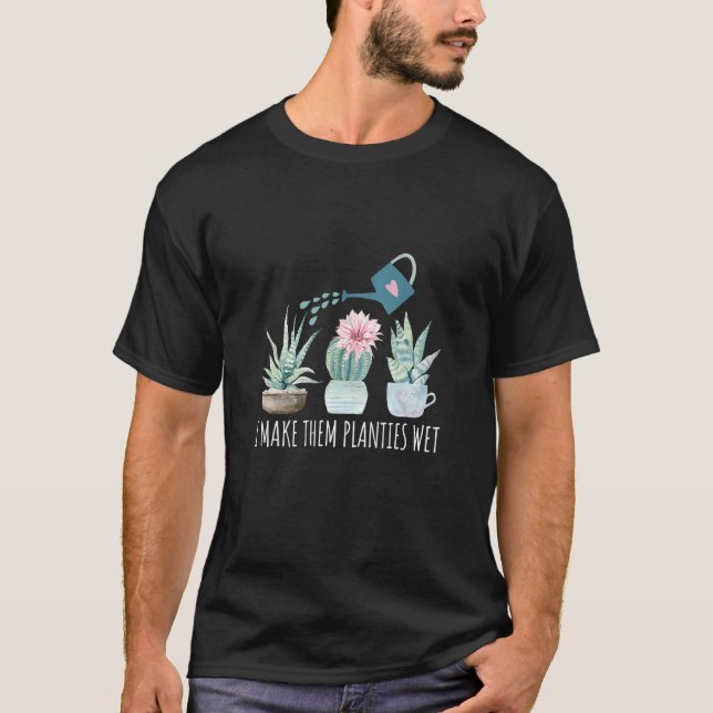 Camiseta Hago Que Las Plantas Atardezcan Suculentas Aguas (Anverso)