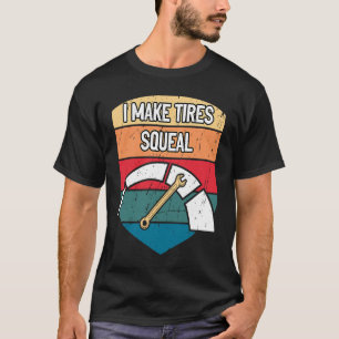 Camiseta Hago que los neumáticos chillaran Chistes de papá
