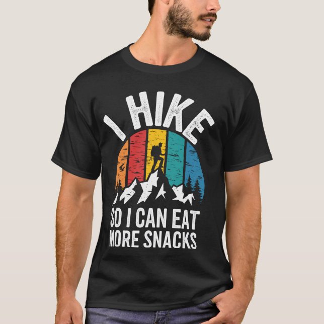 Camiseta Hago senderismo para poder comer más snacks divert (Anverso)