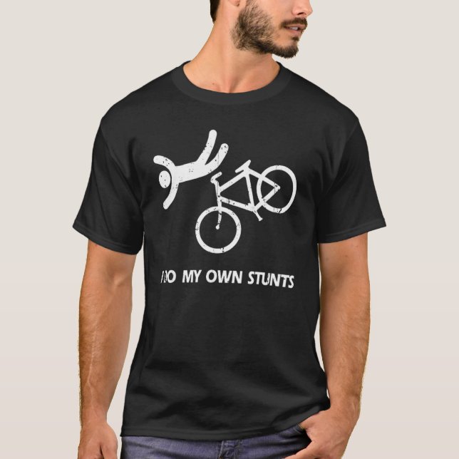 Camiseta Hago Todos Mis Propios Adultos Y Jóvenes En Bicicl (Anverso)