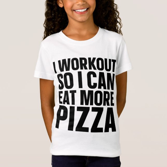Camiseta Hago Trabajo Para Comer Más Gimnasio De Queso De P (Anverso)