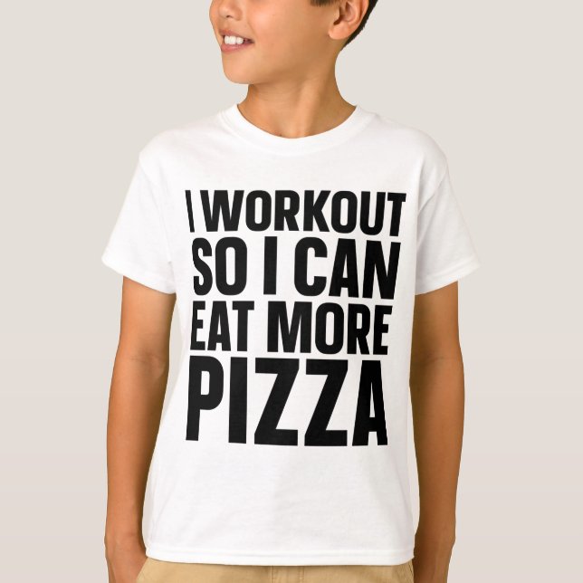 Camiseta Hago Trabajo Para Comer Más Gimnasio De Queso De P (Anverso)