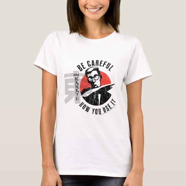 Camiseta Hai Karate Tenga Cuidado Cómo Usarlo Retro Aftersh (Anverso)