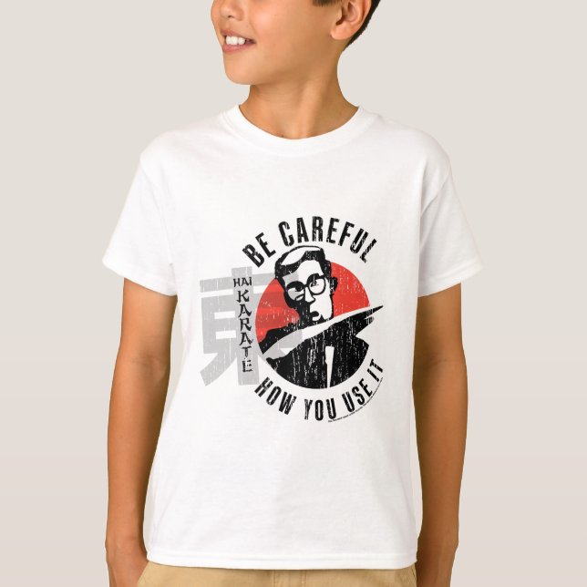 Camiseta Hai Karate Tenga Cuidado Cómo Usarlo Retro Aftersh (Anverso)
