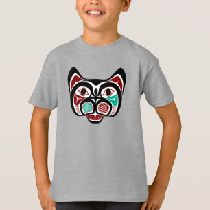 Camiseta Haida Kitty, blanco rojo de la costa noroeste del