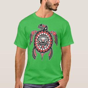 Camiseta Haida Turtle Indio Indio Indio Indio Americano