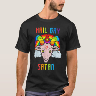 Camiseta Hail Gay Satan Gótico LGBT Gay Pride Baphomet 1