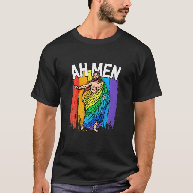 Camiseta Hail Gay Satan Gótico LGBT Orgullo gay divertido H (Anverso)
