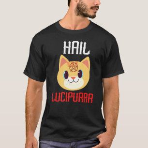 Camiseta Hail Lucipurr Satan Demon Heavy Metalizado Music