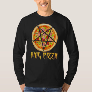 Camiseta Hail Pizza Pentagram Pizza Satan Fun