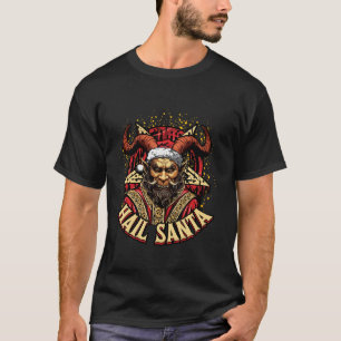 Camiseta Hail Santa Heavy Solstice Santa Gothic Krampus Chr