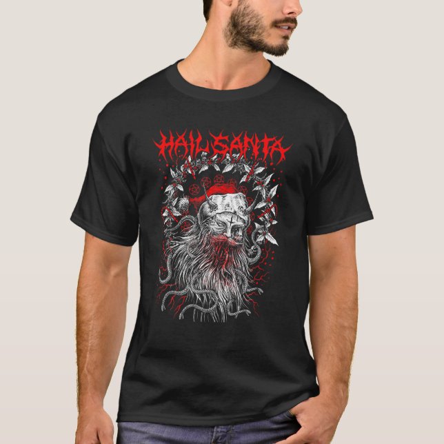 Camiseta Hail Santa: Navidades Satánicos De Vampirefreaks (Anverso)