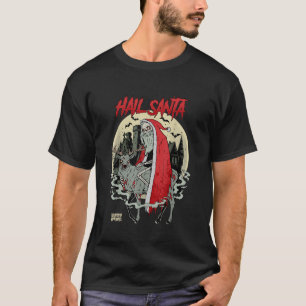 Camiseta Hail Santa Retro Horror Navidades feos