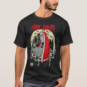 Camiseta Hail Santa Retro Horror Navidades feos